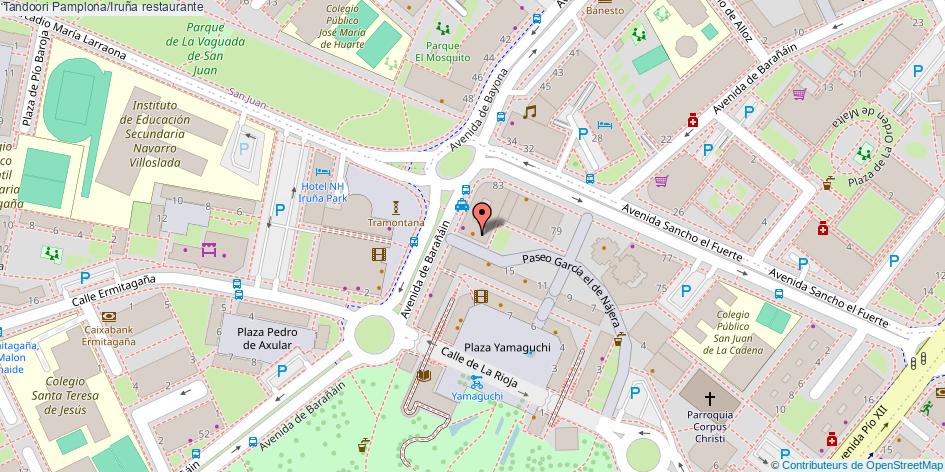 mapa Tandoori restaurante Pamplona/Iruña