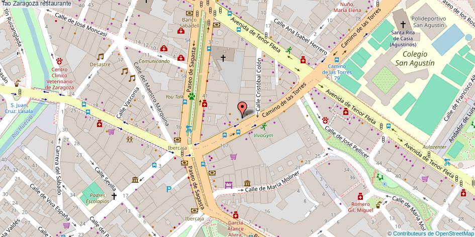 mapa Tao restaurante Zaragoza