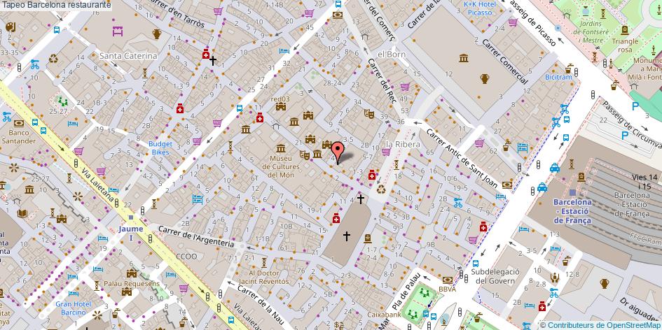 mapa Tapeo restaurante Barcelona