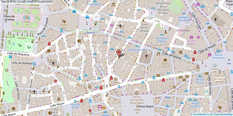 mapa Taquería Mi Ciudad restaurante Madrid