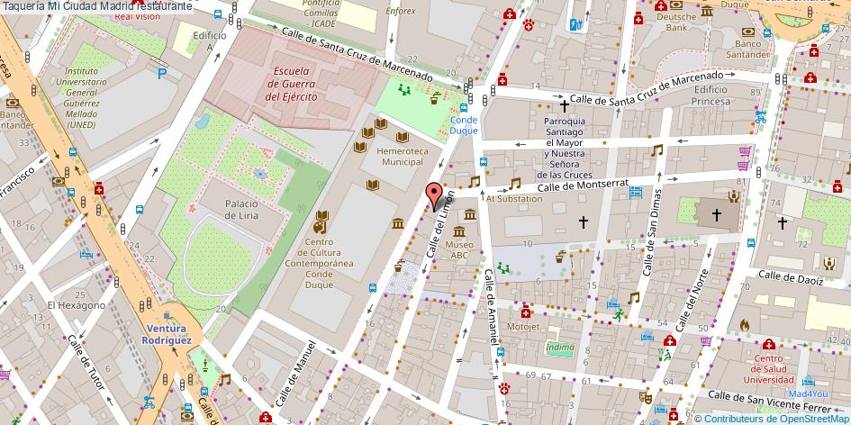 mapa Taquería Mi Ciudad restaurante Madrid