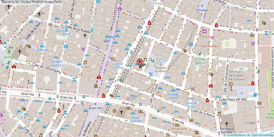 mapa Taquería Mi Ciudad restaurante Madrid