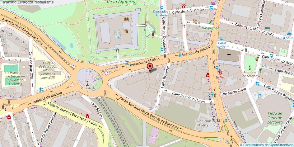 mapa Tarantino restaurante Zaragoza