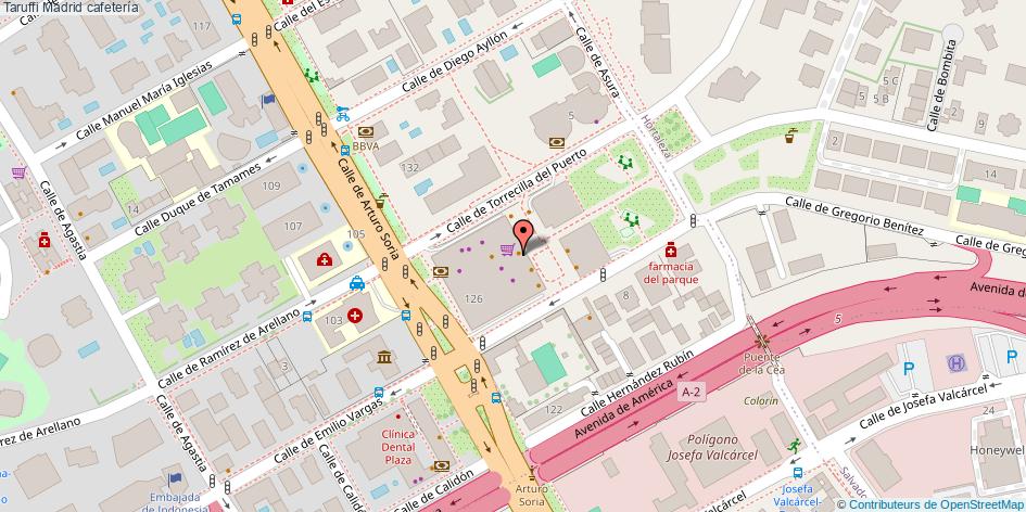 mapa Taruffi cafetería Madrid