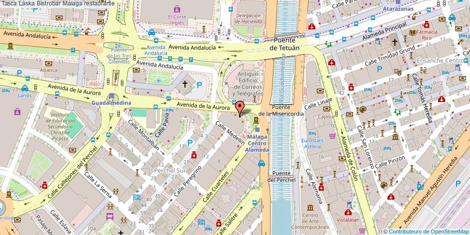 mapa Tasca Láska Bistrobar restaurante Málaga