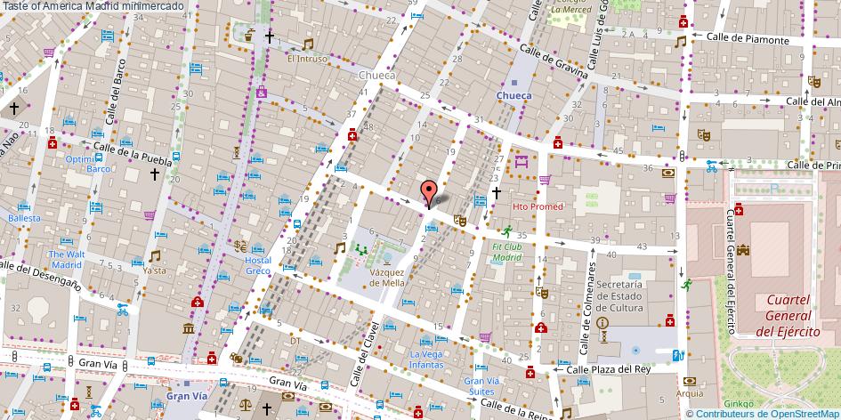 mapa Taste of America minimercado Madrid