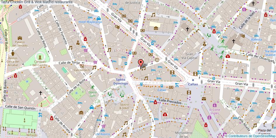 mapa Tayta Chicken Grill & Wok restaurante Madrid