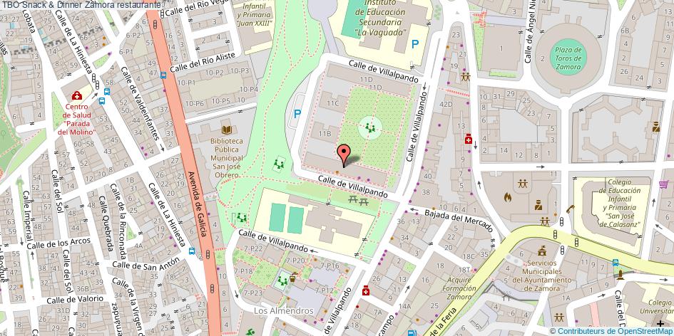 mapa TBO Snack & Dinner restaurante Zamora
