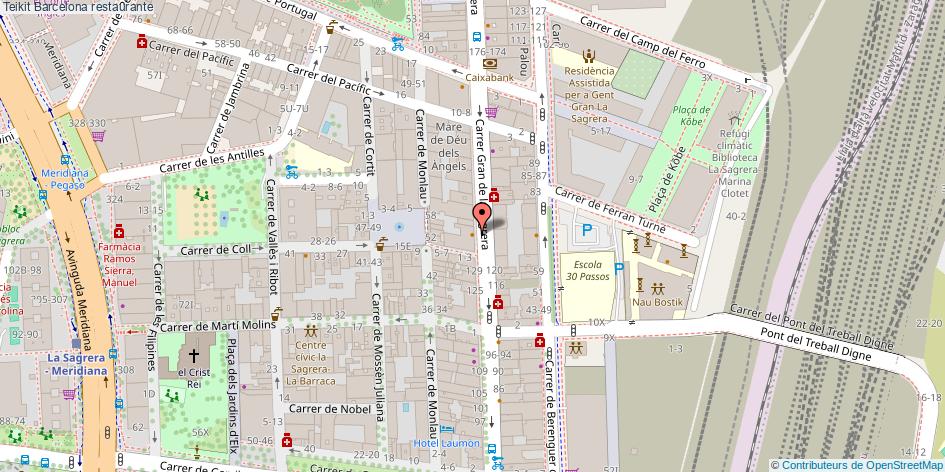 mapa Teikit restaurante Barcelona