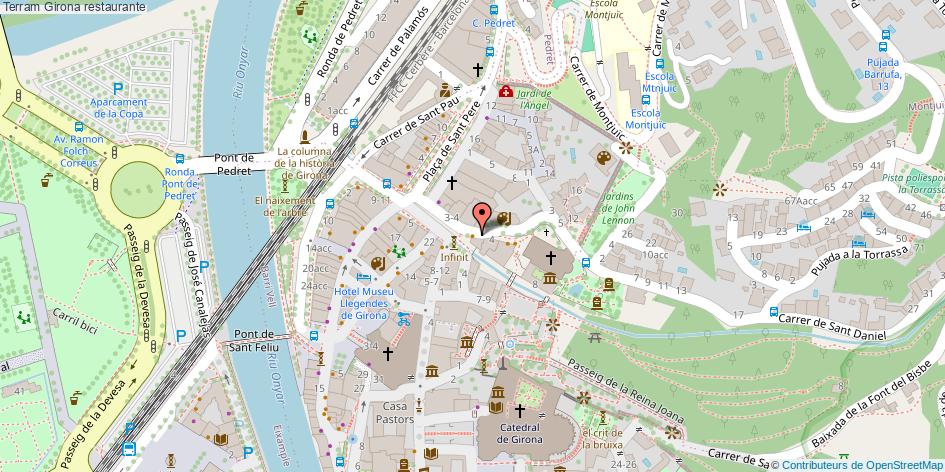mapa Terram restaurante Girona