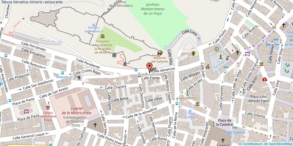 mapa Teteria Almedina restaurante Almería