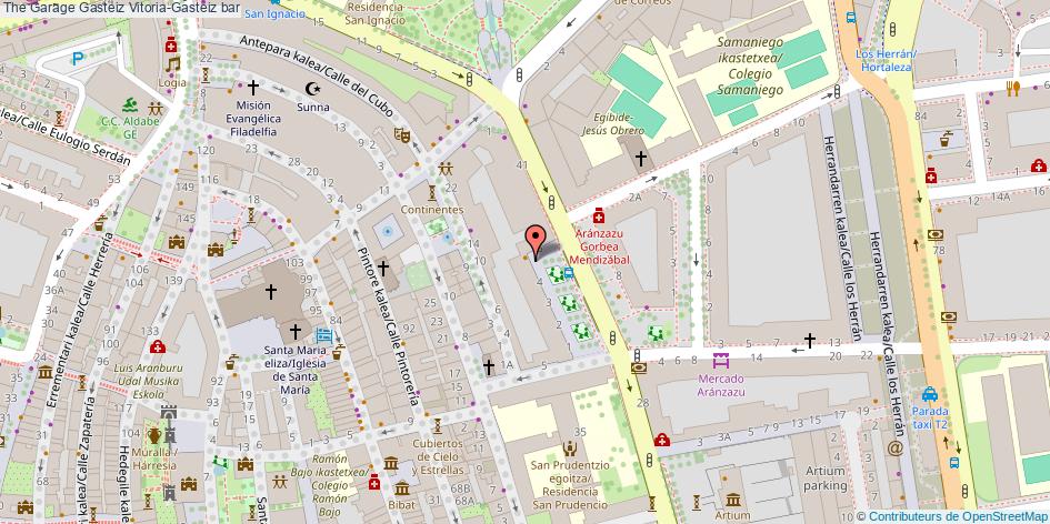 mapa The Garage Gasteiz bar Vitoria-Gasteiz