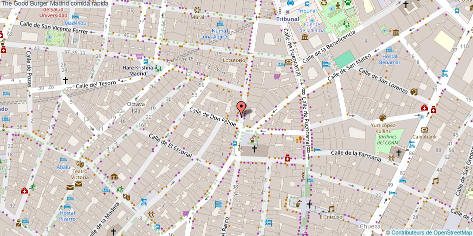 mapa The Good Burger comida rápida Madrid