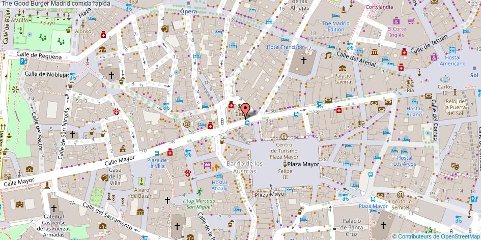 mapa The Good Burger comida rápida Madrid