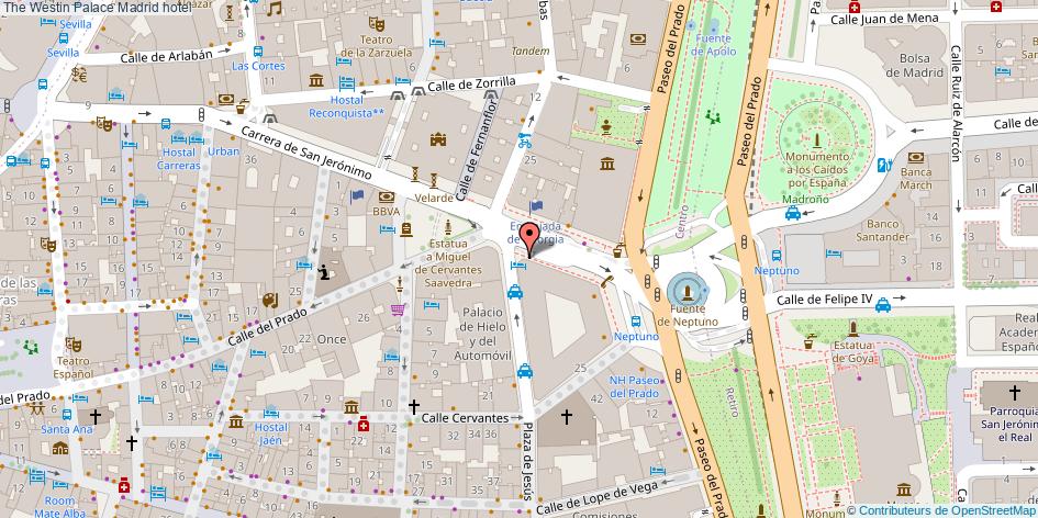 mapa The Westin Palace hotel Madrid