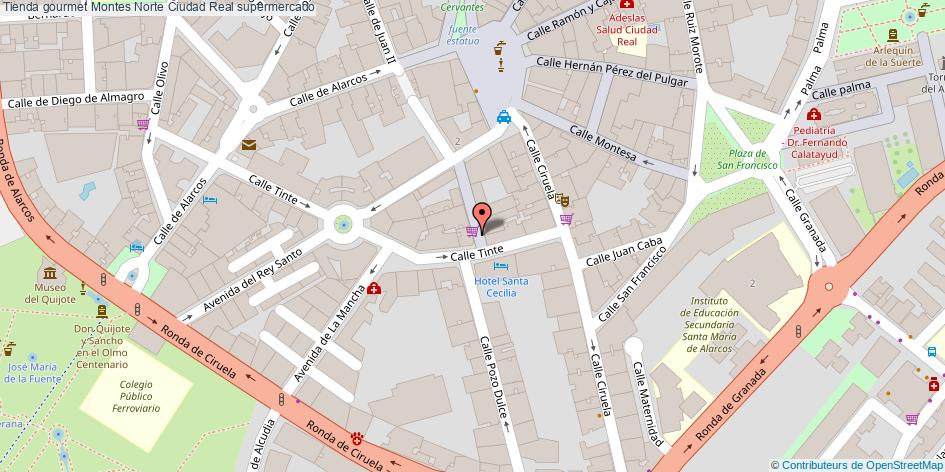 mapa Tienda gourmet Montes Norte supermercado Ciudad Real