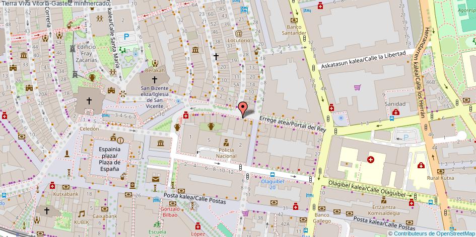 mapa Tierra Viva minimercado Vitoria-Gasteiz