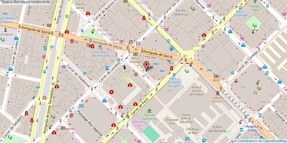 mapa Tijuana restaurante Barcelona