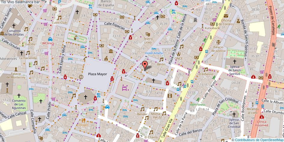 mapa Tío Vivo bar Salamanca
