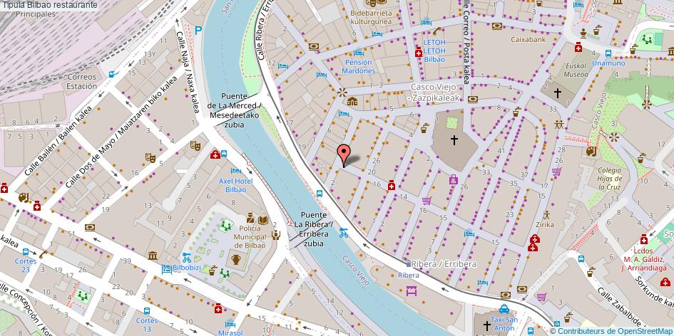 mapa Tipula restaurante Bilbao