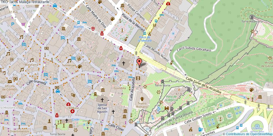 mapa TKO Tacos restaurante Málaga