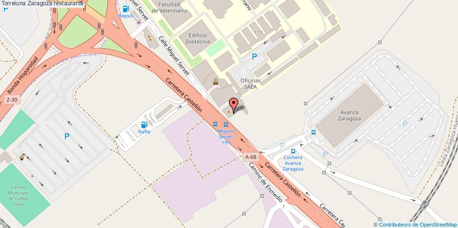 mapa Torreluna restaurante Zaragoza