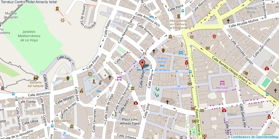 mapa Torreluz Centro Hotel hotel Almería