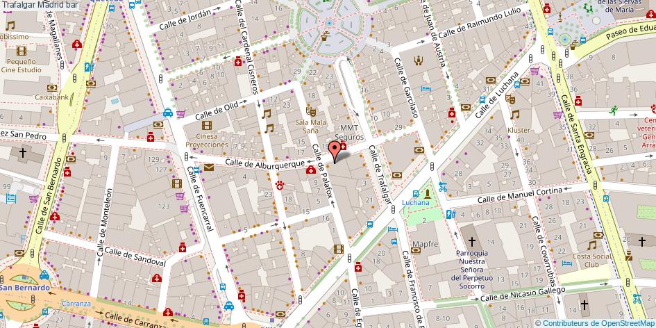 mapa Trafalgar bar Madrid