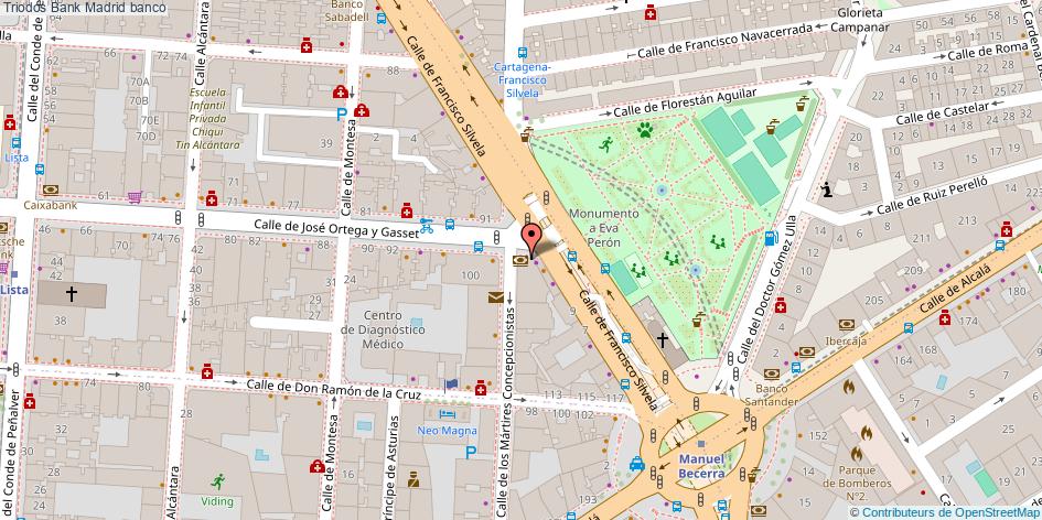 mapa Triodos Bank banco Madrid