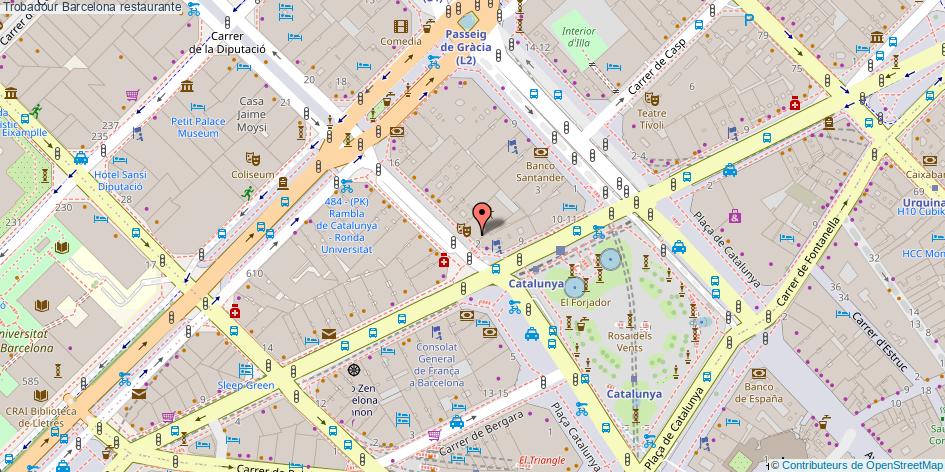 mapa Trobadour restaurante Barcelona