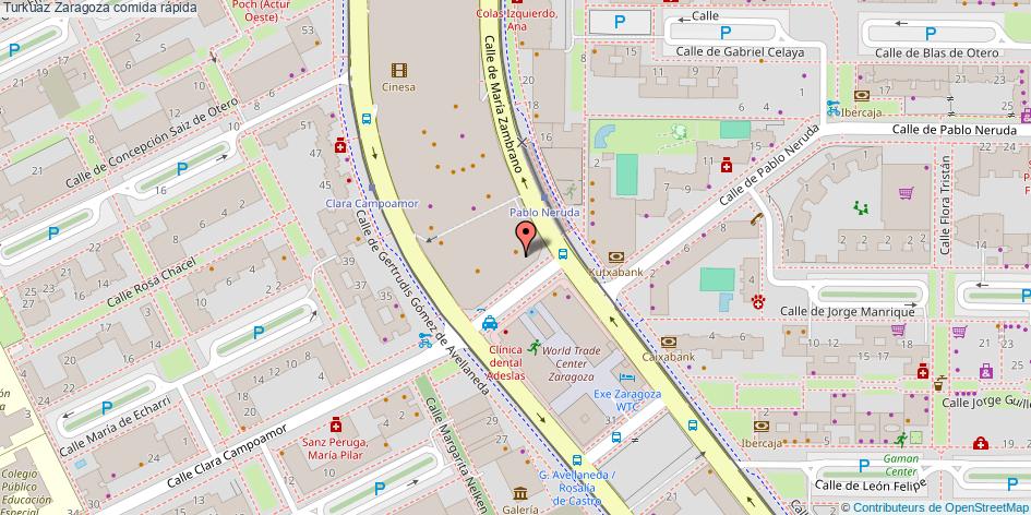 mapa Turkuaz comida rápida Zaragoza
