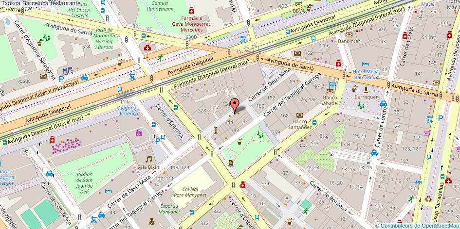 mapa Txokoa restaurante Barcelona