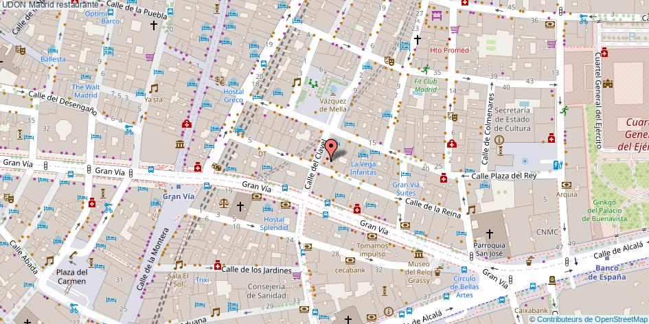 mapa UDON restaurante Madrid