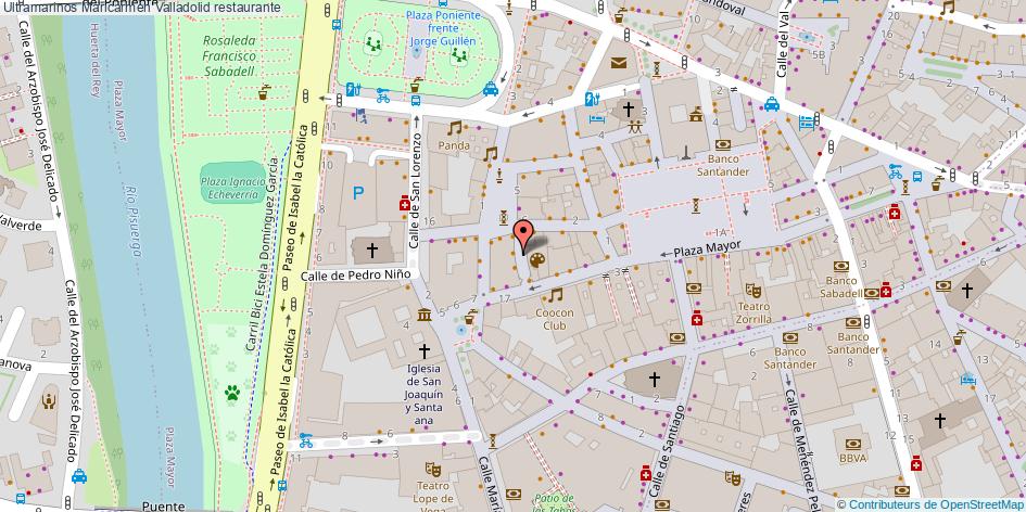 mapa Ultramarinos Maricarmen restaurante Valladolid