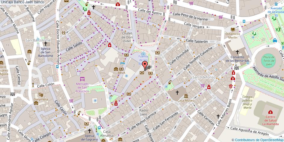 mapa Unicaja Banco banco Jaén