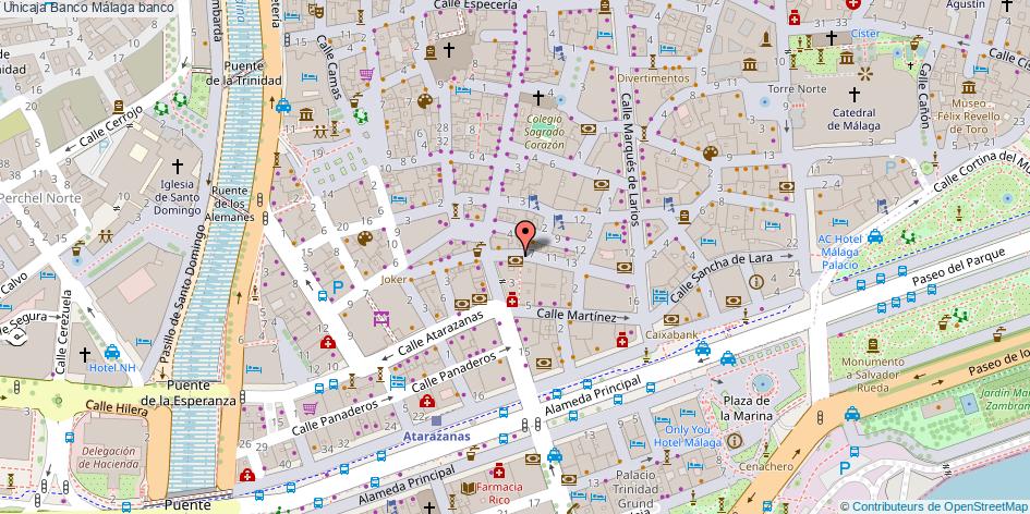 mapa Unicaja Banco banco Málaga