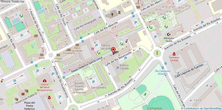 mapa Uthopía bar Toledo