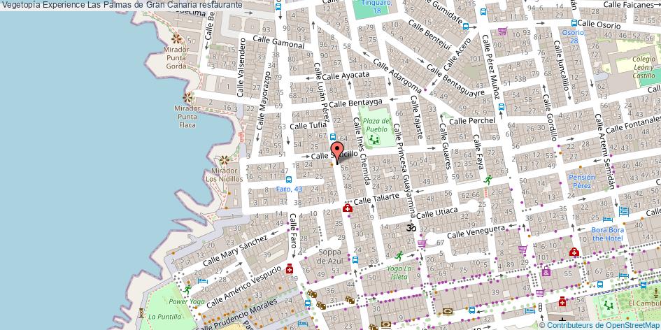 mapa Vegetopía Experience restaurante Las Palmas de Gran Canaria