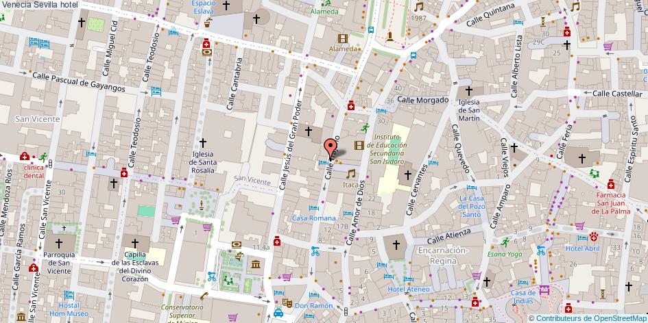 mapa Venecia hotel Sevilla