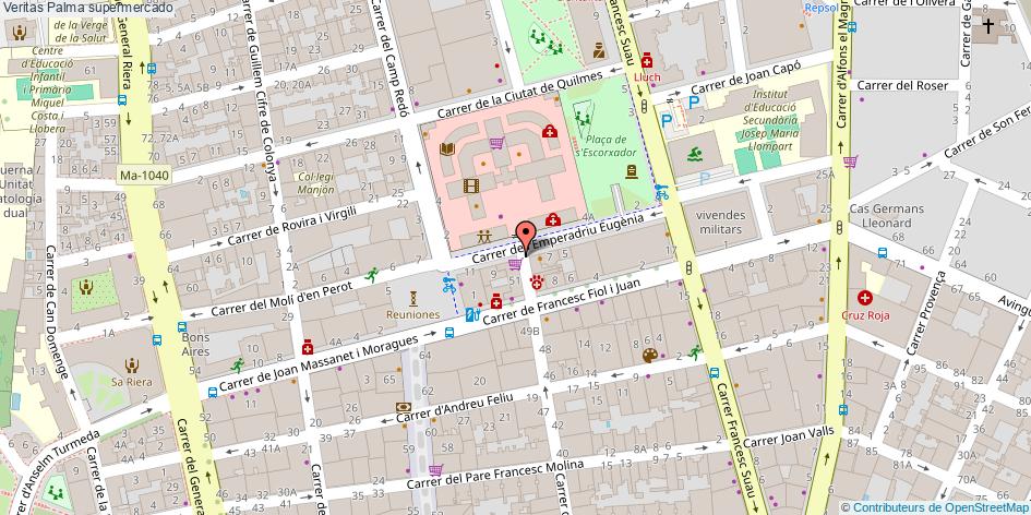 mapa Veritas supermercado Palma