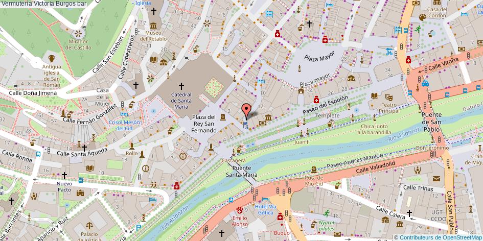 mapa Vermutería Victoria bar Burgos