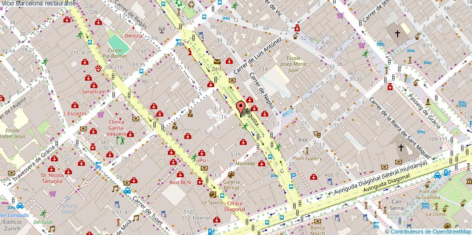 mapa Vicio restaurante Barcelona
