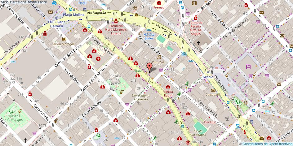 mapa Vicio restaurante Barcelona