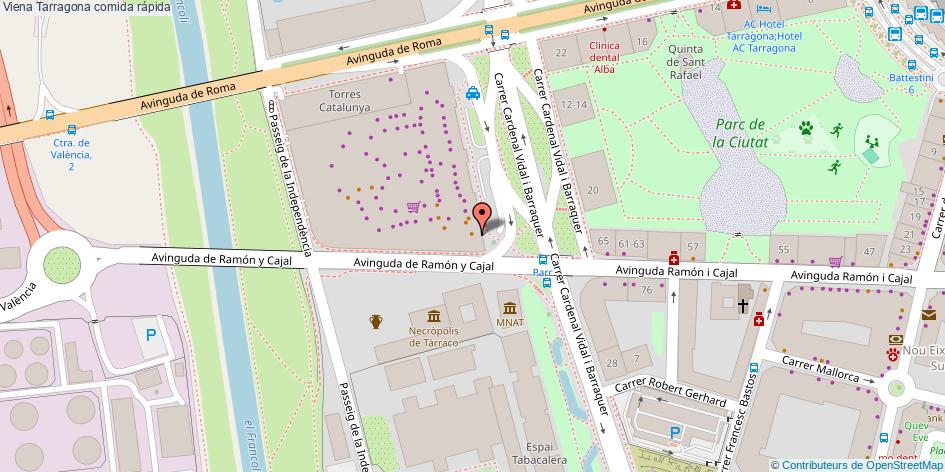 mapa Viena comida rápida Tarragona