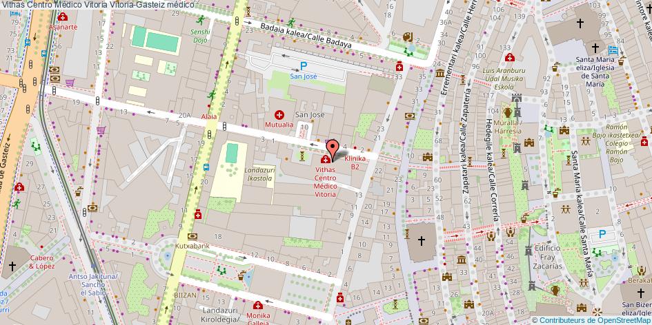 mapa Vithas Centro Médico Vitoria médico Vitoria-Gasteiz