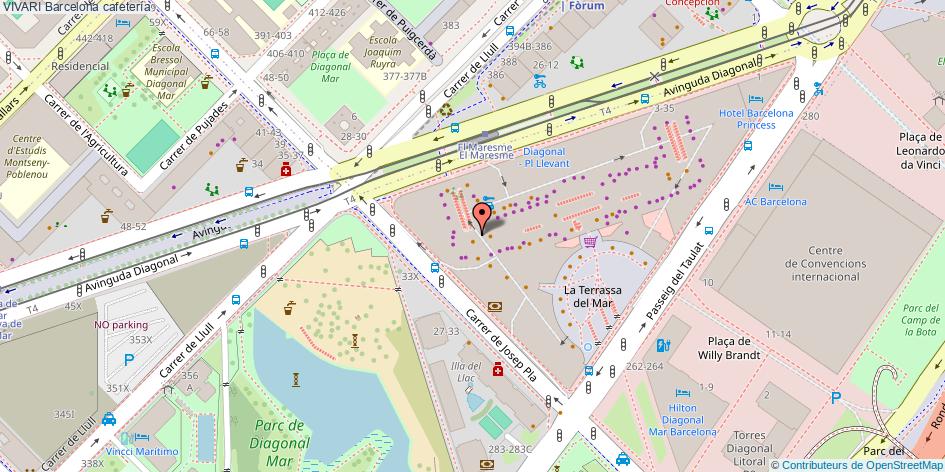 mapa VIVARI cafetería Barcelona
