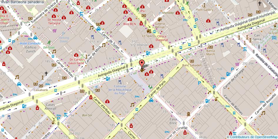 mapa Vivari panadería Barcelona
