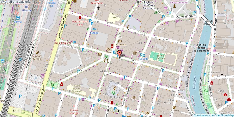 mapa Vivari cafetería Girona