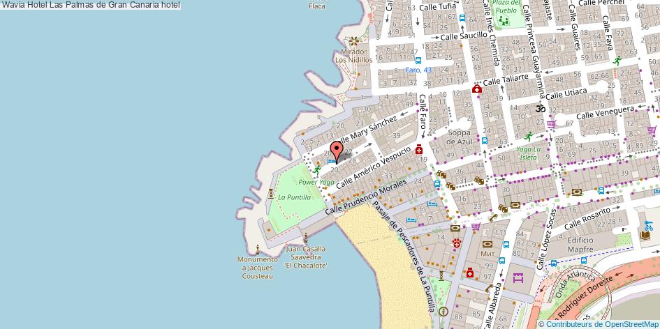 mapa Wavia Hotel hotel Las Palmas de Gran Canaria