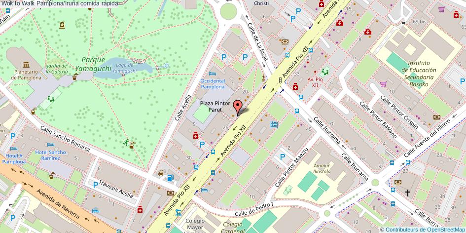 mapa Wok to Walk comida rápida Pamplona/Iruña